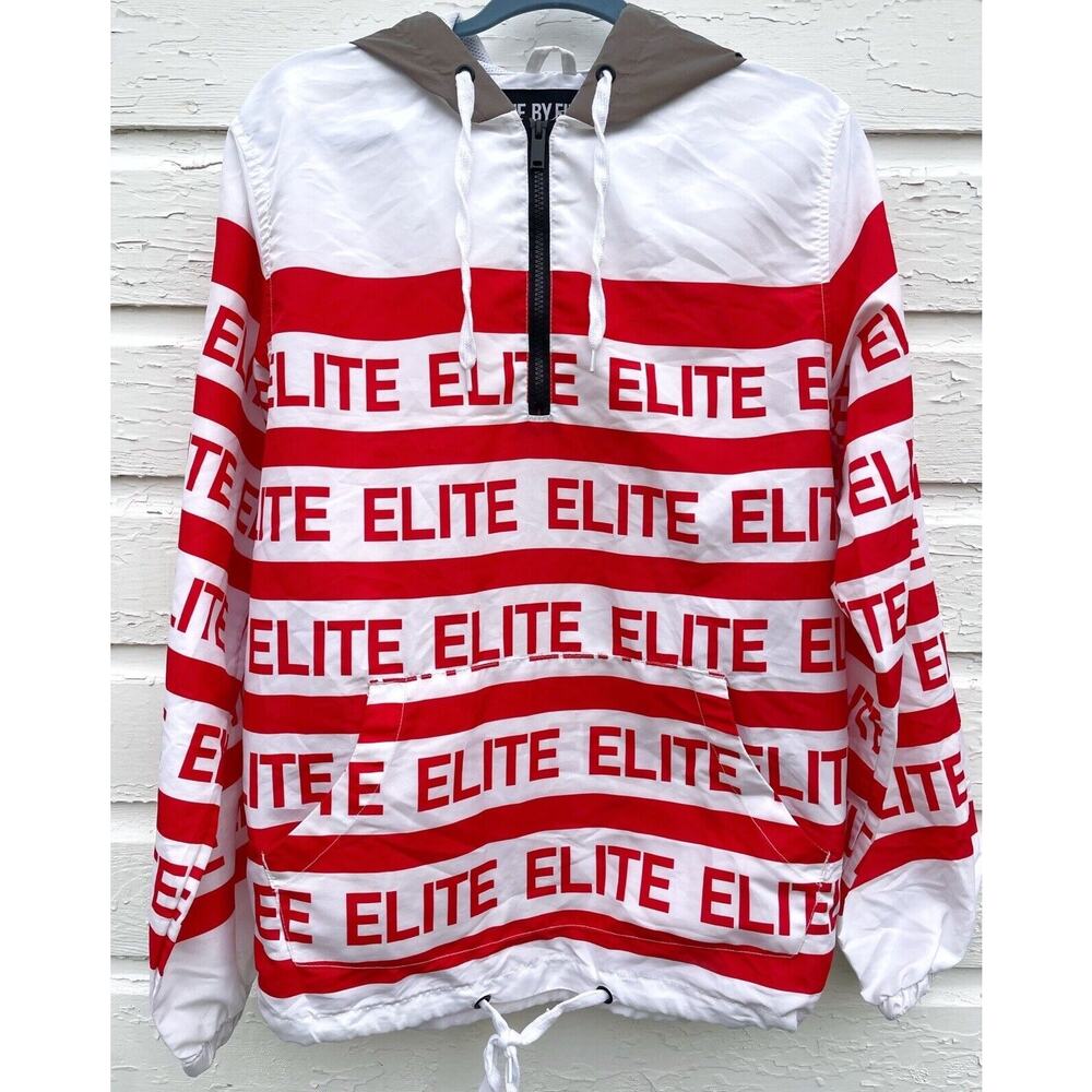 Track Jacket Mens M Reflective 1/4 Zip Pullover Windbreaker Running Cycling